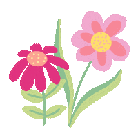 Pink Flowers Sticker