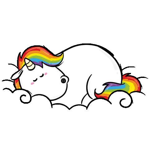 Good Night Rainbow Sticker by Pummeleinhorn