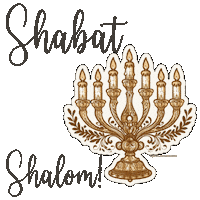 Shabbat Shabat Shalom Sticker by Patricia Alves