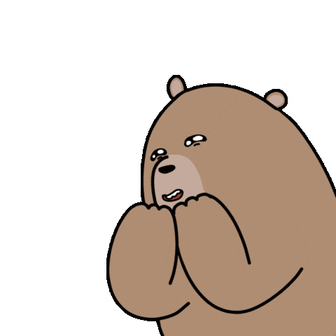 billthebear happy excited kawaii bear Sticker