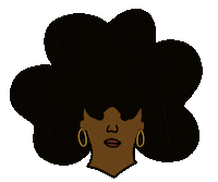 abeille_lettering black woman afro natural hair 4c Sticker