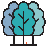 Green Tree Winter Sticker