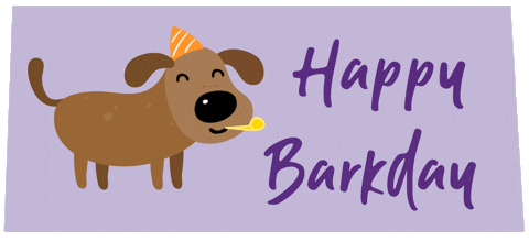 Dog Birthday Barkday GIF by Kazoo Pet