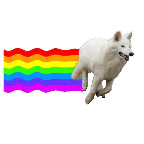 Dire Wolf Rainbow Sticker by Colossal