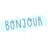 French Hello Sticker