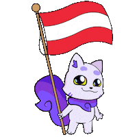 Flag Austria Sticker by Lucky Kat Studios