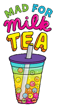 bubble tea boba Sticker by Carawrrr