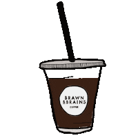 Black Coffee Sticker by Brawn & Brains Coffee