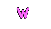 Alphabet W Sticker by deladeso