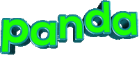 text panda Sticker