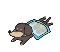 Tired Dog Sticker