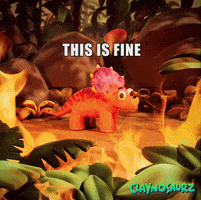 Dino This Is Fine GIF by Claynosaurz