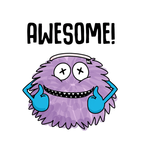 Excited Monster Sticker by 8BPLUS