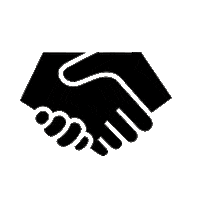 Handshake Sticker by Jazzunique