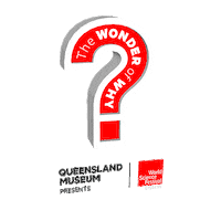 queenslandmuseumnetwork science museum stem question mark Sticker