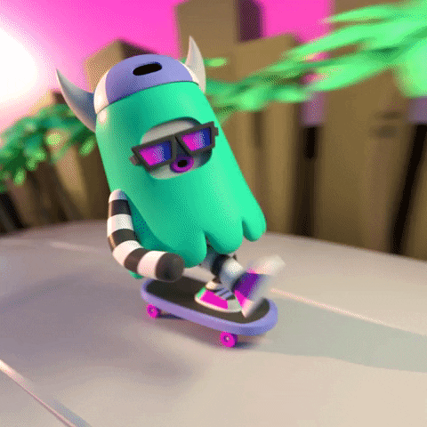 AshleyBlanchette giphygifmaker 90s monster skate GIF