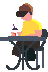 alpervibes coffee cafe drinking pixel art Sticker