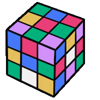 90S Rubix Cube Sticker