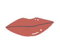 Lipstick Kissing Sticker by Her Velvet Vase