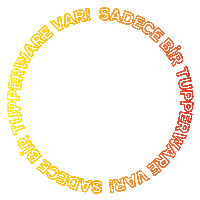 TupperwareTurkey circle frame tupperware cerceve Sticker