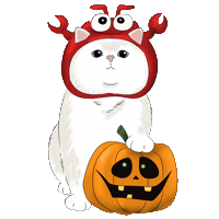 Halloween Britishcat Sticker by British cats cattery and Apollo cat.