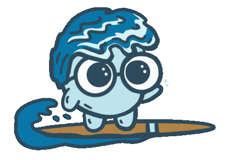 ajwileydesign giphyupload wave waving surfing Sticker