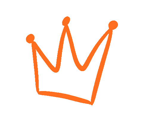 Queen Orange Sticker by Boldr Agency