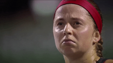 shocked jelena ostapenko GIF by WTA