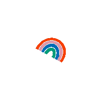 egatelier happy cool rainbow colors Sticker