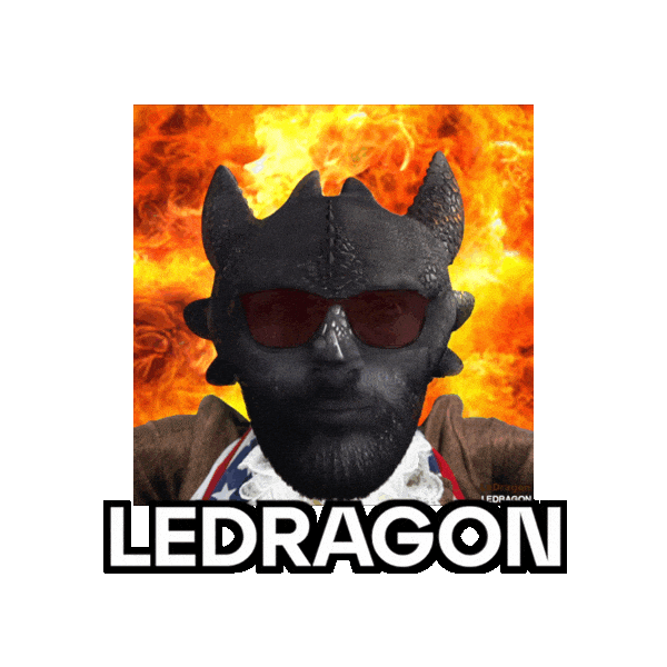 Intimidating Fire Dragon Sticker