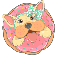 Dog Donuts Sticker