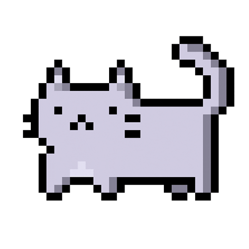 cat pixel art GIF by hoppip