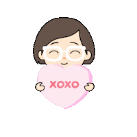 Cute Girl Love Sticker
