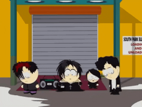 mcure dance south park goth GIF