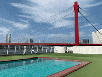 arosacruises pool rotterdam bridge kreuzfahrt GIF