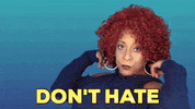 ComedianHollyLogan bye comic and hate GIF