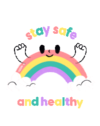 Happy Rainbow Sticker by Vaksinku.id