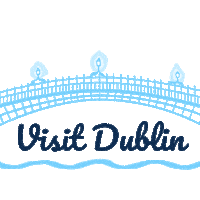 River Liffey Bridge Sticker by Discover Ireland