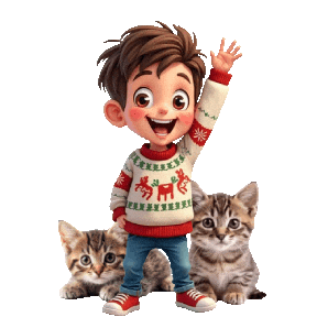 Boys Girls Ugly Sweater Sticker