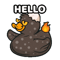 duckieland hello wink duckie duckieland Sticker