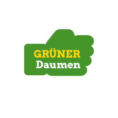 gruene-hessen thumb daumen hoch green thumb gruenehessen Sticker