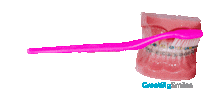 Teeth Brushing Sticker by Great Big Smiles Orthodontics