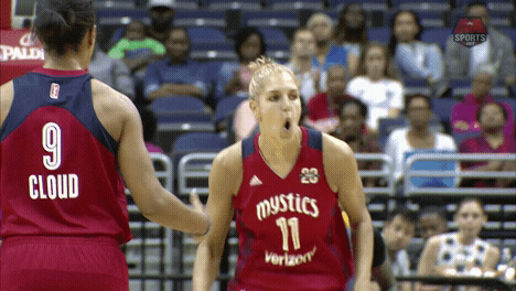 high five washington mystics GIF by WNBA