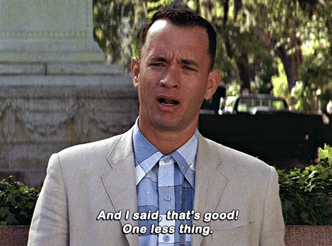 colinlord giphyupload forrest gump thats good one less thing GIF
