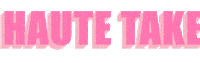 Haute Couture Pink Sticker by Haute Takes Podcast