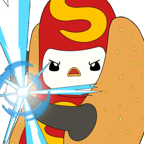 Finish Him Hot Dog GIF by Pudgy Penguins