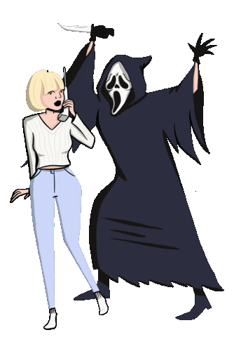 Scary Movie Horror Sticker