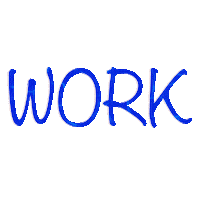 Work Lettering Sticker