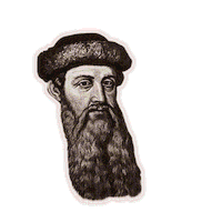 fundaciongutenberg grafica diseno grafico cmyk gutenberg Sticker