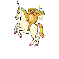 Bitcoin Unicorn Sticker by herecomesbitcoin